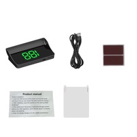 GPS HUD Speedometer V9 Tampilan Kecepatan Mobil Digital Font Besar Plug and Play Aksesori Dashboard Kaca Depan