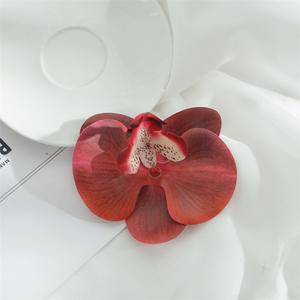 D89 8cm <span class=keywords><strong>Orchidée</strong></span> Artificielle Phalaenopsis Épingle À Cheveux Unique 3D Papillon Épingle À Cheveux Fleur Tête Accessoires avec Tige Film Coiffe - Product Image 6