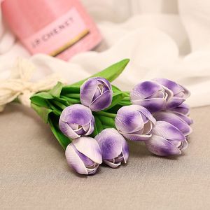 Tulipán verdadera del tacto Base de mesa silla <span class=keywords><strong>flores</strong></span> Pu <span class=keywords><strong>flores</strong></span> artificiales decorativas decoración de la boda Artificial <span class=keywords><strong>tulipanes</strong></span> - Product Image 5