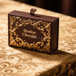 High-End Custom Chocolate <b>Box</b> | Magnetic Closure Rigid Paper Gift Paper <b>Box</b>, Food Grade Eco Packaging - Product Image 2