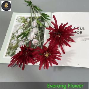 J-346 mariage décoration fleur coureur combinaison florale grande tige artificielle Consolida Ajacis rouge foncé fleurs artificielles - Product Image 4
