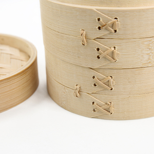 Tự nhiên nhà bếp Bamboo 3-Lớp bánh bao hấp thực phẩm với nắp căng tin - Product Image 4