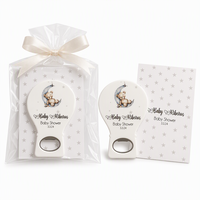 Décapsuleur magnétique ours imprimé UV pour cadeaux promotionnels simples et élégants, idéal pour baby shower et fête de premier anniversaire