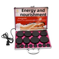 Set Pemanas Batu Vulkanik Panas-Dingin dengan Kotak Pijat Batu Bian Minyak Esensial Kelas I untuk Salon Kecantikan Guangdong