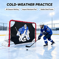 But de hockey sur glace de haute qualité avec cible de tir réglable, équipement d'entraînement de hockey intérieur/extérieur