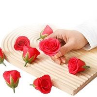 Élégantes fleurs de savon artificielles en forme de rose, cinq couches, fleur éternelle, tête de fleur de savon faite à la main, souvenir pour mariage et anniversaire