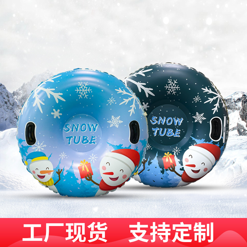 Toboggan à neige - bonhomme de neige