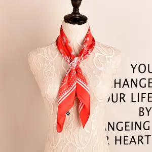 New High Quality Paisley Pattern Scarf Wholesale Fashion Silk-like Women 70 Satin Square Scarves
