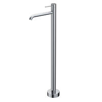 Robinet de lavabo colonne chromé, design simple pour baignoire, douche, eau chaude et froide, robinet de salle de bain monocommande