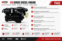 Moteur diesel SCDC Original SFH C9.320 8.7L 320HP avec ECU de remplacement pour FPT CURSOR 9 pour camion lourd, camion benne, camion malaxeur