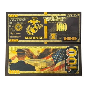 Nouvelle Banque de billets de banque LOGO 2026 America, 4 modèles, plaquée or noir 24 carats, pour cadeaux - Product Image 4