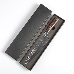 IOKO japonés Damasco láser patrón Santoku cuchillo Chef rebanador cuchillo de cocina Pakka mango de madera para Sushi bistec Material de <span class=keywords><strong>Metal</strong></span> - Product Image 5