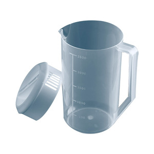 Jarra de agua de plástico de 2500 ml con tapa para almacenamiento de bebidas en el hogar - Product Image 1