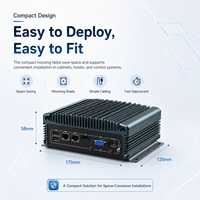 Mini PC Compacto Sin Ventilador con CPU I3-6005U/I5-6200U/I7-6500U, Doble LAN, 6 Puertos COM, USB, HD, VGA y SSD para Kiosco, Gateway, Control de Borde