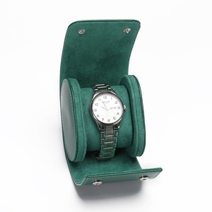 Custom Logo Vintage PU Leather <b>Watch</b> Case 1 2 3 Slots Snap Button Travel <b>Watch</b> Box <b>with</b> Flannelette Lining - Product Image 2