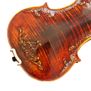 Domo-violín tallado de tamaño completo, violín estilo Stradi hecho a mano, artesanal, <span class=keywords><strong>barroco</strong></span>, 4/4, con arco, puente, cuerdas, caja, tono rico - Product Image 2