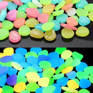 Pierres lumineuses brillent dans l'obscurité 50 pièces avec différentes couleurs en stock pour les décorations d'aquarium de paysage de jardin galets de pavage - Product Image 2