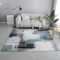 UOO Bequemer und dicker Schlafzimmer teppich Langer flauschiger Teppich Krawatten gefärbter maschinen wasch barer Wohnzimmer teppich