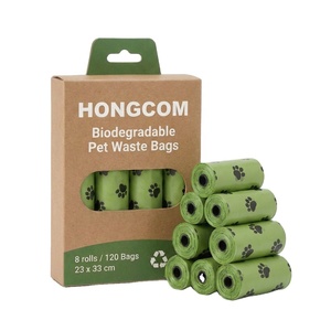 Sacs à déjections canines biodégradables et écologiques (extra-épais, anti-fuites) pour animaux de compagnie - Product Image 1