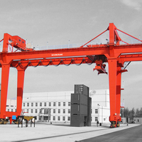 Grue portique à double poutre de 32 tonnes, portée de 30 m, type cabine, grue de chantier robuste