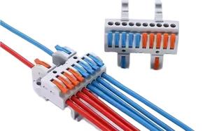 Kabel Rail Din ke kawat 2 hingga 12 1 2 3 4 5 6 7 8 9 12 Pin dapat digunakan kembali 32A tinggi arus besar mudah operasi sambungan kompak - Product Image 5