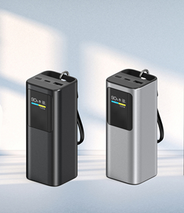 พาวเวอร์แบงค์ PD 100W 20000mAh วัสดุ ABS พร้อมหน้าจอ LED ช่องเสียบ Type-C คู่ ช่องเสียบ USB คู่ แบตเตอรี่ Li-Polymer รองรับการชาร์จเร็ว ใช้งานร่วมกับแล็ปท็อปได้ - Product Image 1