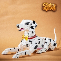 Ensemble de blocs de construction chien Dalmatien Serfiman 1869 pièces, 3-en-1, à assembler soi-même, décoration de bureau, jouets, cadeau d'anniversaire