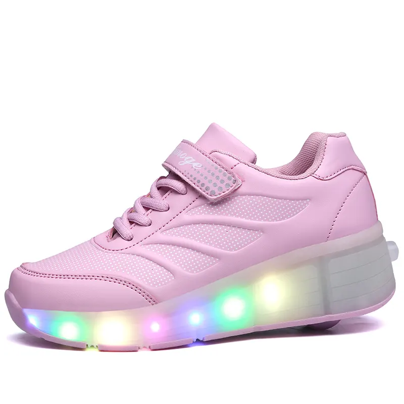 Panas Menjual Kualitas Tinggi Anak Lampu LED Sepatu dengan Roda Roller Anak Skate Sepatu