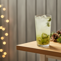Nouvelle tasse en verre imprimée par un créateur de mode, pour la maison, pour la bière, le jus, les cocktails highball