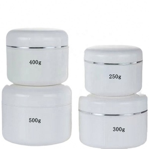 Wholesale Customization Plastic PP Cream <b>Jar</b> Large Capacity 200ml 250ml 300ml 500ml with Silver Edge <b>Empty</b> Cosmetic Packaging - Product Image 3