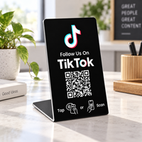 Cartes de médias sociaux en PVC imperméable pour Instagram et Facebook, modèle ISO 13,56 MHz, matériau PET, compatible NFC