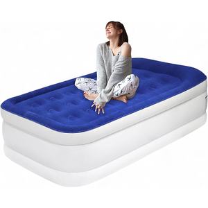 Colchón de aire personalizado directo de fábrica, cama inflable moderna doble elevada con colchón inflable de bomba incorporada - Product Image 6