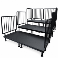 Plateforme de scène modulaire en aluminium robuste à haute capacité de charge, avec pieds réglables antidérapants, plateau en contreplaqué, 4x4 pieds, scène portable