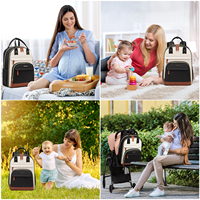 LOVEVOOK Sac pour bébé avec matelas à langer Sac d'enregistrement pour maman et papa avec boucles de poussette Grand sac à couches imperméable Sac à dos