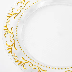 Transparente Kunststoff platten mit klarem Fach Gold und klare, elegante Platte