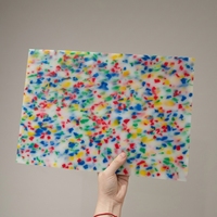 Feuilles de plastique UPE (Polyéthylène à ultra-haute masse molculaire) recyclées, écologiques, résistantes à l'usure, mouchetées/multicolores