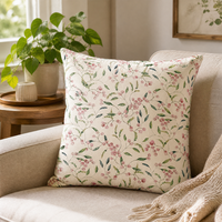 Tissu imprimé floral Mimosa 100% coton, doux, respirant, écologique, imprimé numérique personnalisé pour la literie, les couettes, les textiles de maison