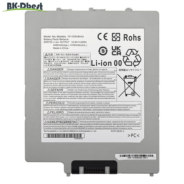 BK-best Real Capacity 45Wh 4400mAh FZ-VZSU84AU FZ-G1 Laptop Battery for Panasonic FZ-G1 FZ-VZSU84R FZ-VZSU84A2U