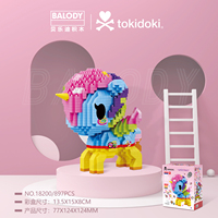 [Dropshipping en gros] Blocs de construction en plastique ABS micro-particules licorne authentiques, puzzle à assembler pour filles, cadeau ornemental