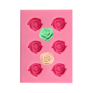 Moules à gâteau en silicone DIY en forme de <span class=keywords><strong>rose</strong></span> à 4 couches de pétales, forme rectangulaire, même style 3D classique - Product Image 1