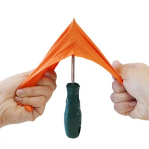 قفازات نيتريل بملمس ماسي برتقالية اللون خالية من اللاتكس سميكة للاستخدام مرة واحدة - Product Image 6