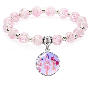 HS0064 Nouveau <span class=keywords><strong>Bracelet</strong></span> en Cristal Groupe K-pop <span class=keywords><strong>Bracelet</strong></span> Perlé Pendentif K-pop Cristal Craquelé Incrusté <span class=keywords><strong>Bracelet</strong></span> Manchette Bijoux Perlés - Product Image 4