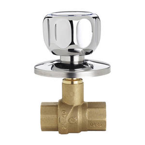 Válvula de bola empotrada de 1/2 pulgada DN 15 PN 40 con manija y rozeta para uso en fontanería - Product Image 1