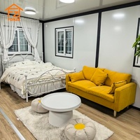 Maisons préfabriquées compactes et faciles à transporter, Tiny House 720, maison conteneur extensible avec chambre, style moderne