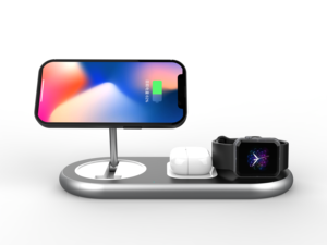 Dropshipping nuevo producto Ideas 2025 logotipo personalizado <span class=keywords><strong>3</strong></span> en 1 cargador inalámbrico para iPhone 15 Cargador rápido para reloj para Airpods Station - Product Image 6