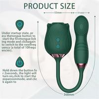 2-in-1 Klitoris-Sauger Dildo Vibratoren für Frauen Leistungsstarker Klitoris-Stimulator Sexspielzeug Rose Vibrator Sexspielzeug