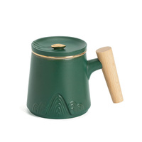Taza de Cerámica con Logotipo Personalizado para Regalo de Empleados, con Tapa e Infusor de Té, Taza de Café, Regalos Corporativos Promocionales, Proveedor OEM al por Mayor