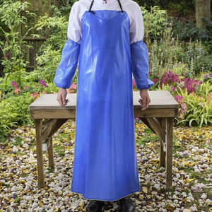 ผ้ากันเปื้อนผ้าพีวีซีกันน้ำกันคราบน้ำมันกันเปื้อน350 UM สีฟ้าสำหรับทำความสะอาดเกรดอาหาร - Product Image 6