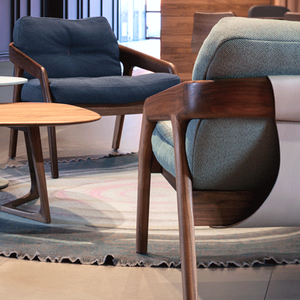 Muebles Personalizados de Alta Calidad, Estructura de Madera Maciza, Silla con Patas de Acero para Sala de Estar, Conjunto de Muebles, Sillón Cómodo - Product Image 4