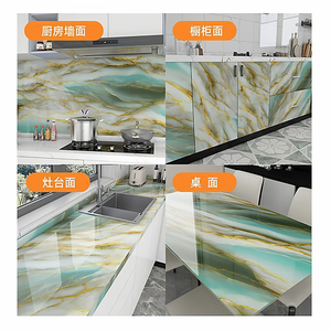 Pegatinas de Mármol de PVC Impermeables y Gruesas, Adhesivos Decorativos de Vinilo <span class=keywords><strong>para</strong></span> Baño, Escritorio, Papel Tapiz <span class=keywords><strong>para</strong></span> Cocina en Rollos - Product Image 4